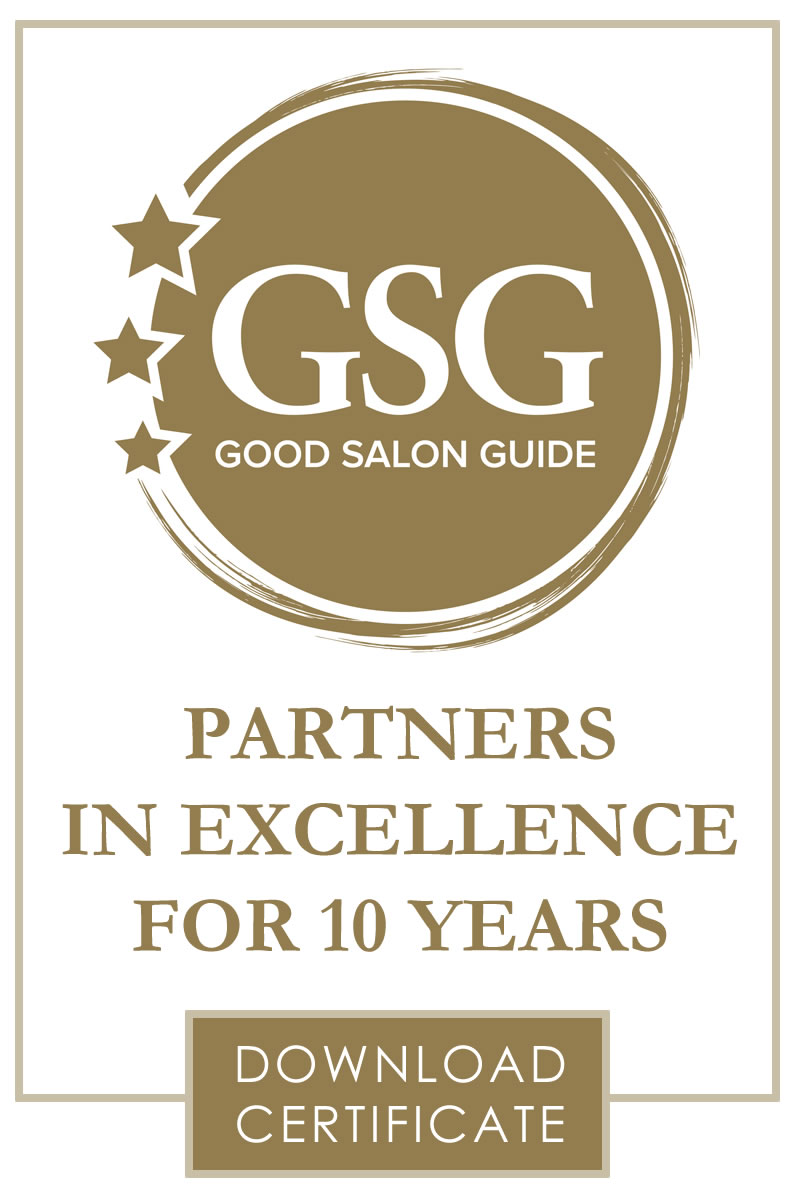 Good Salon Guide - Partners in Excellence for 10 years - Download Certificate